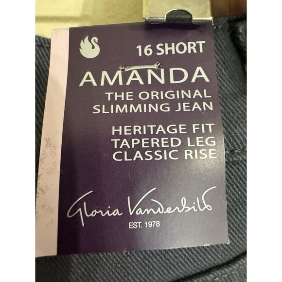 Gloria Vanderbilt Amanda Women’s Original Slimming Jeans Tapered Size 16 Short - Picture 6 of 13